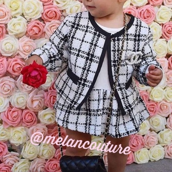 Other - Toddler Girl Plaid Coat & Dress Matching Outfits